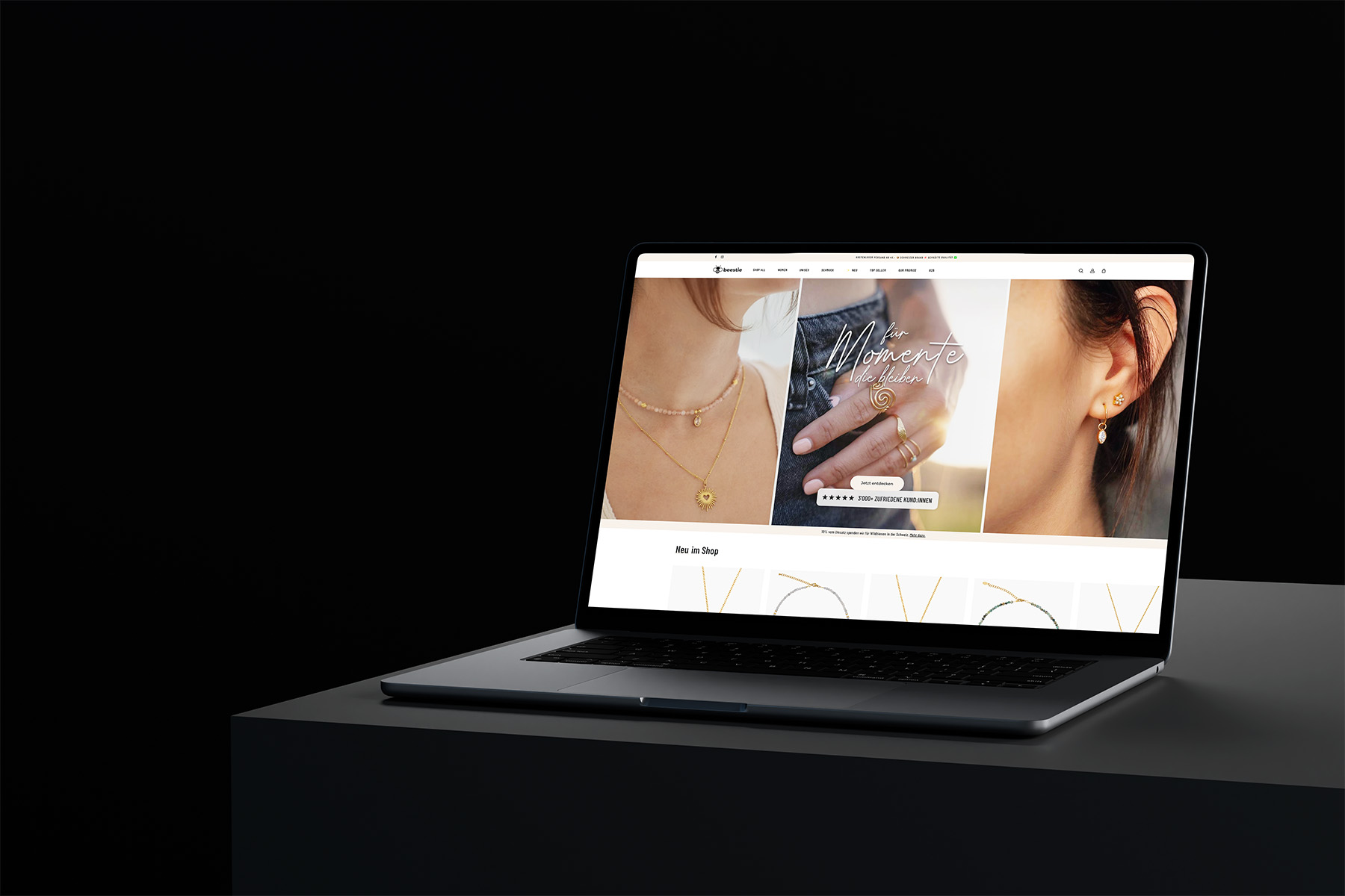 Beestie.ch Webseiten Mockup