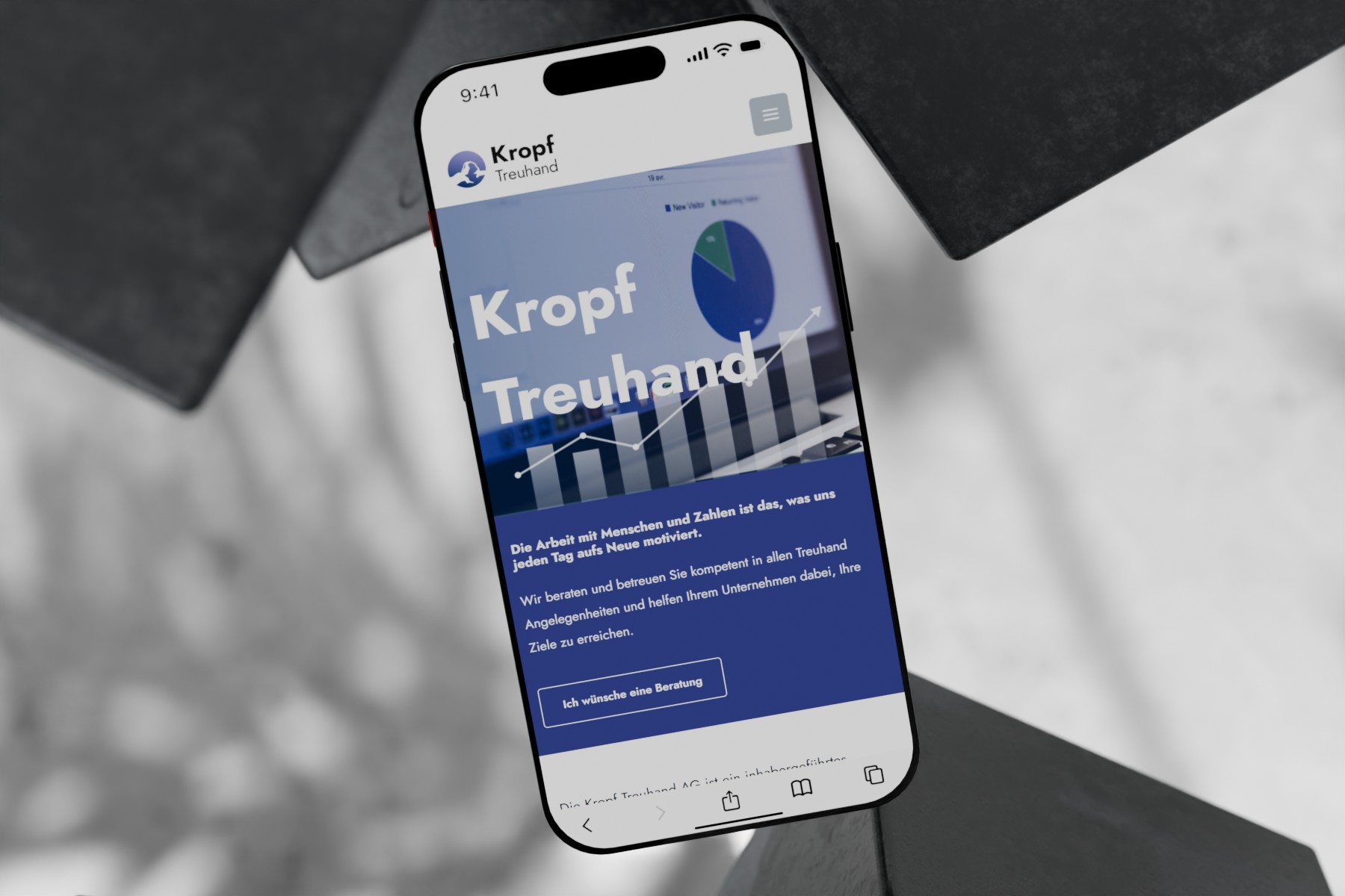 Website für Kropf Treuhand in WordPress