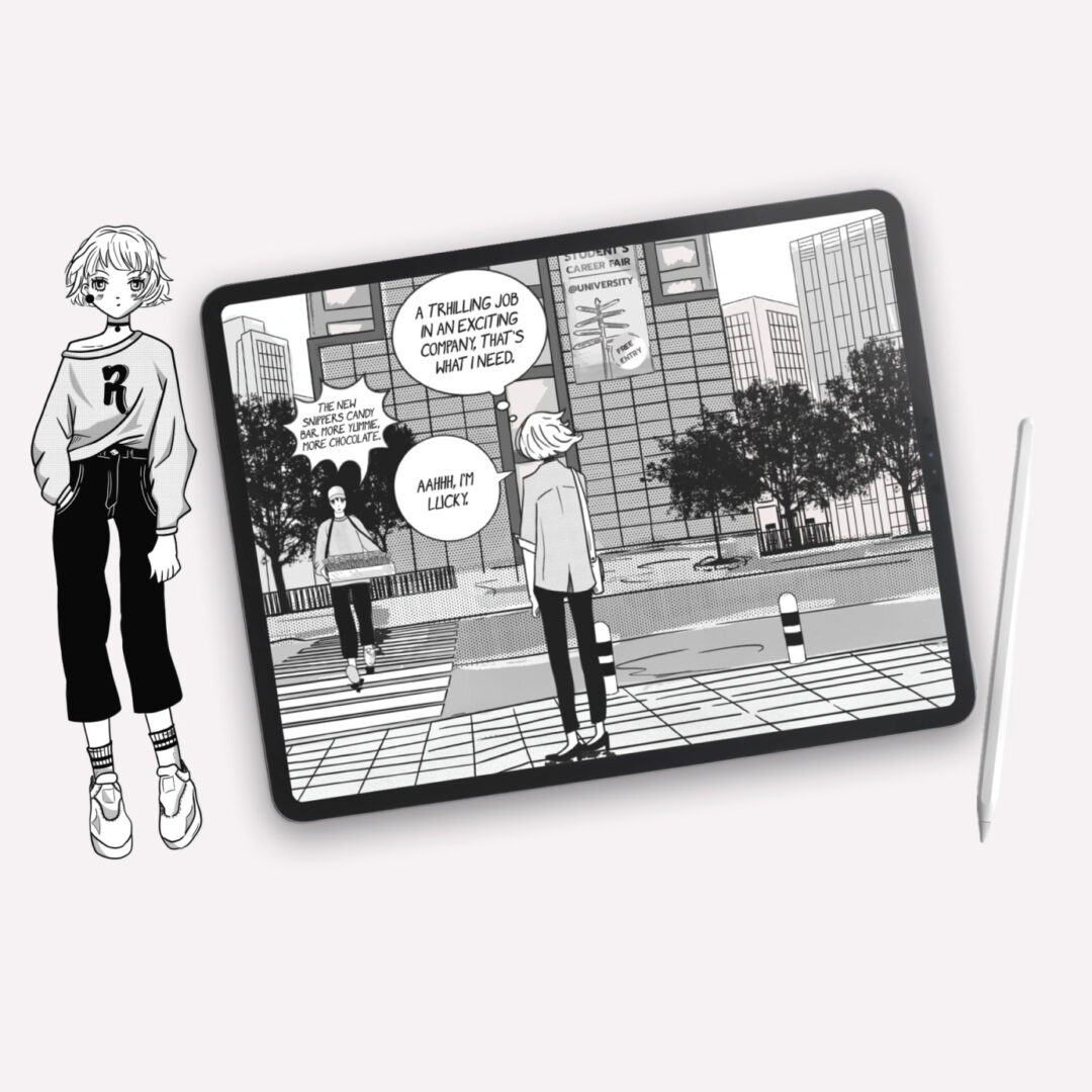 Illustration Manga Comic für Rotzinger AG